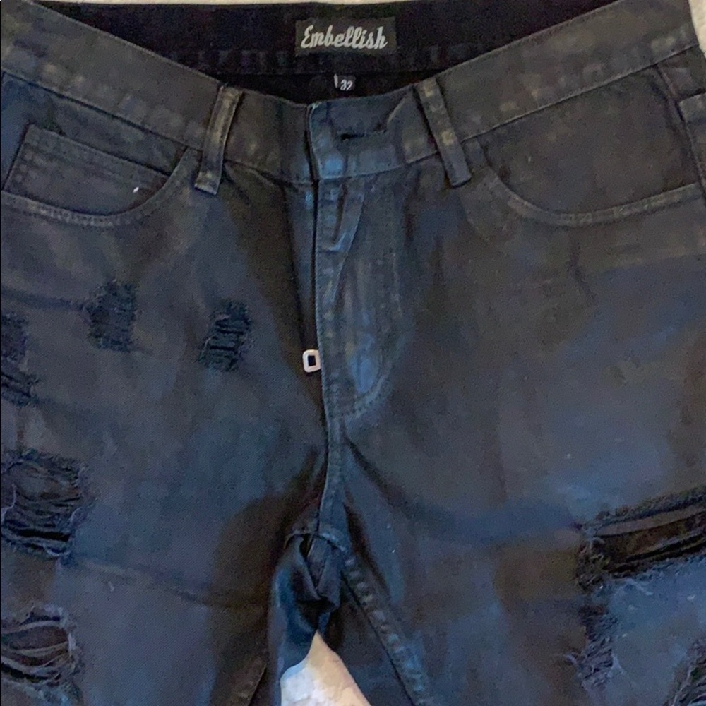 Embellish Black Shredded